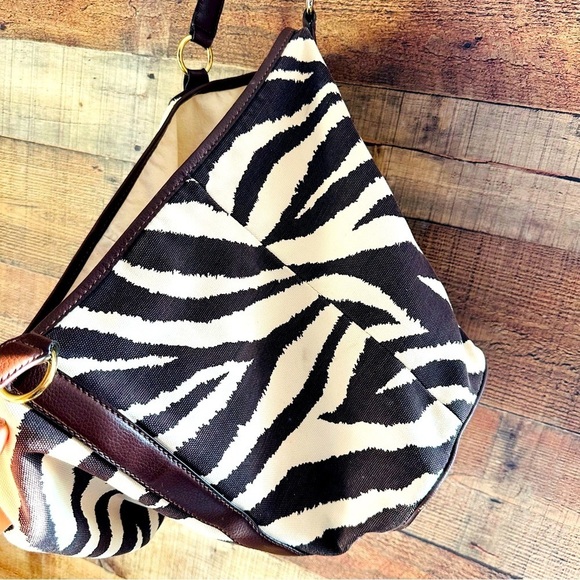 Micheal Kors Animal Print Canvas/Leather Tote Bag - Picture 6 of 11